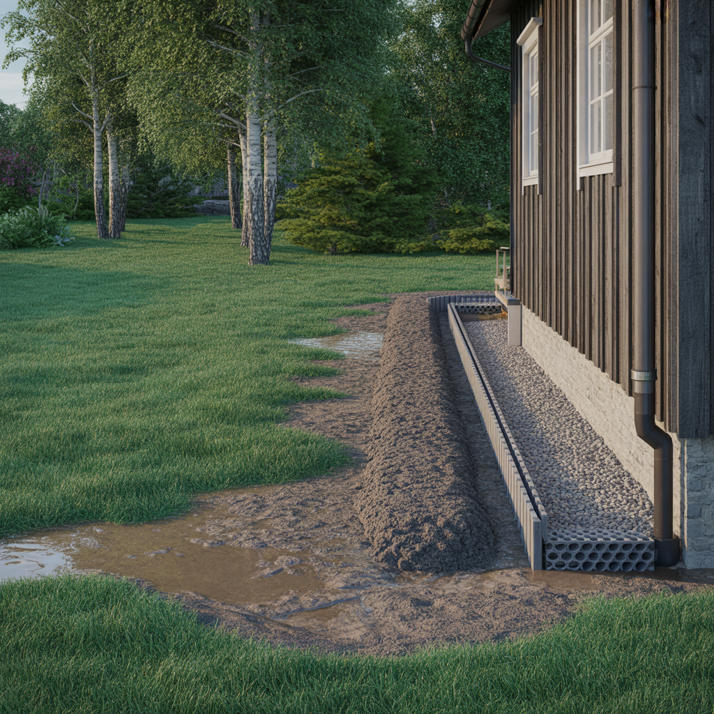 10.Sa skapar du en naturlig dranering av en blot tomt