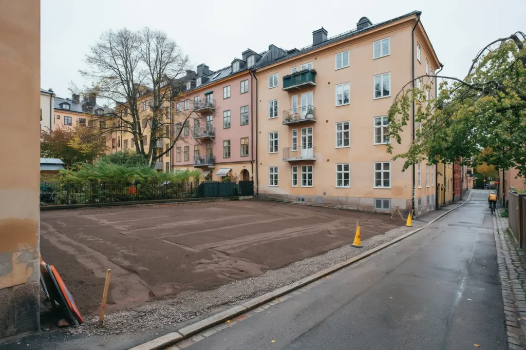 schaktning och planering f r ny parkeringsyta i s dermalm