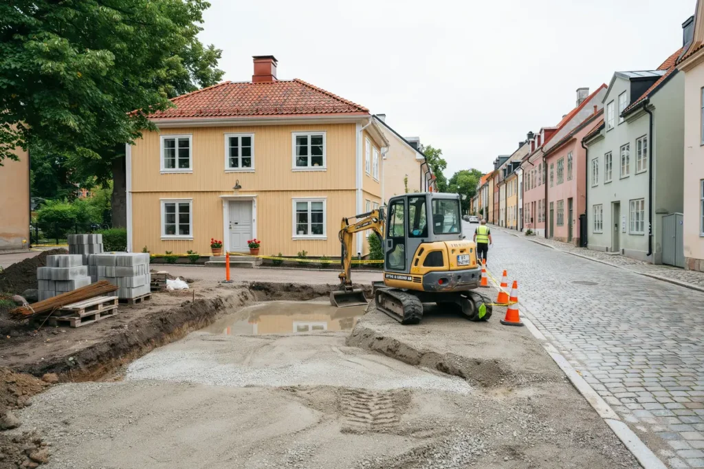 marksanering och grundf rberedelser vid fastighet i haga
