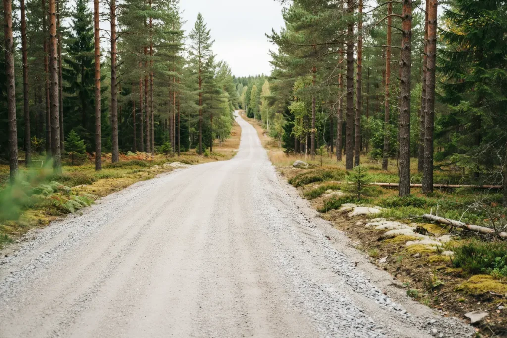 schaktning och f rst rkning av skogsv g i s len